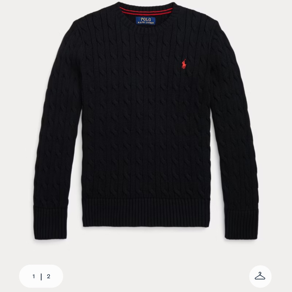 Polo by Ralph Lauren Women’s Oversized Black Knit Sweater